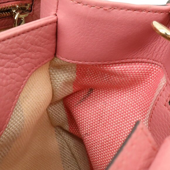 GUCCI Pink Leather Bamboo Shoulder Bag - Picture 8 of 10